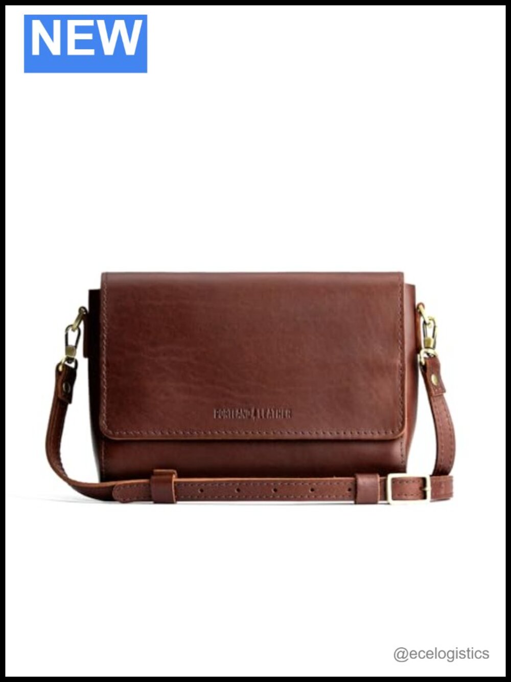 Full-Grain Leather Crossbody Bag Women Handcrafted Adjustable Strap